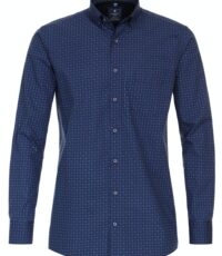 Redmond overhemd grote maat lange mouw blauw rood