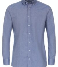 Redmond overhemd grote maat lange mouw uni midden blauw button down