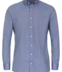 Redmond overhemd grote maat lange mouw uni midden blauw button down