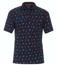 Redmond poloshirt met gekleurde palm boompjes