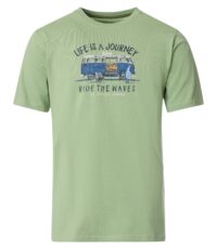 Redmond t-shirt korte mouw groen Life Is A Journey