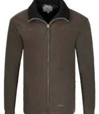 Blue Wave grote maat gevoerd fleece jack olijfgroen