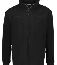 Blue Wave grote maat gevoerd fleece jack zwart