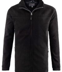 Blue Wave gevoerd fleece jack zwart zijzakken met rits