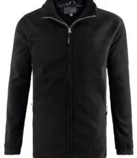 Blue Wave gevoerd fleece jack zwart zijzakken met rits