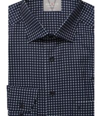 Marvelis overhemd lange mouw blauw met wit fantasie design