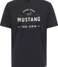 Mustang ronde hals t-shirt korte mouw donkerblauw