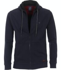 Redmond grote maat hoodie sweat vest donkerblauw