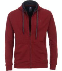 Redmond grote maat hoodie sweat vest donkerrood