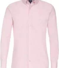 Redmond grote maat overhemd lange mouw uni roze button down