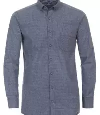 Redmond overhemd grote maat lange mouw blauw fantasie design button down