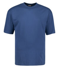 Adamo lengte maat ronde hals t-shirt blauw extra lang
