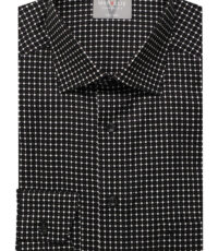 Marvelis grote maat overhemd lange mouw zwart met wit fantasie design