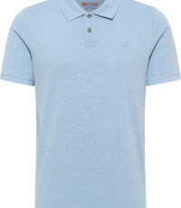 Mustang grote maat poloshirt korte mouw lichtblauw