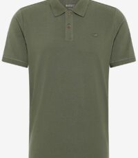 Mustang grote maat poloshirt korte mouw olijfgroen