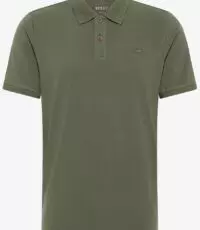 Mustang grote maat poloshirt korte mouw olijfgroen