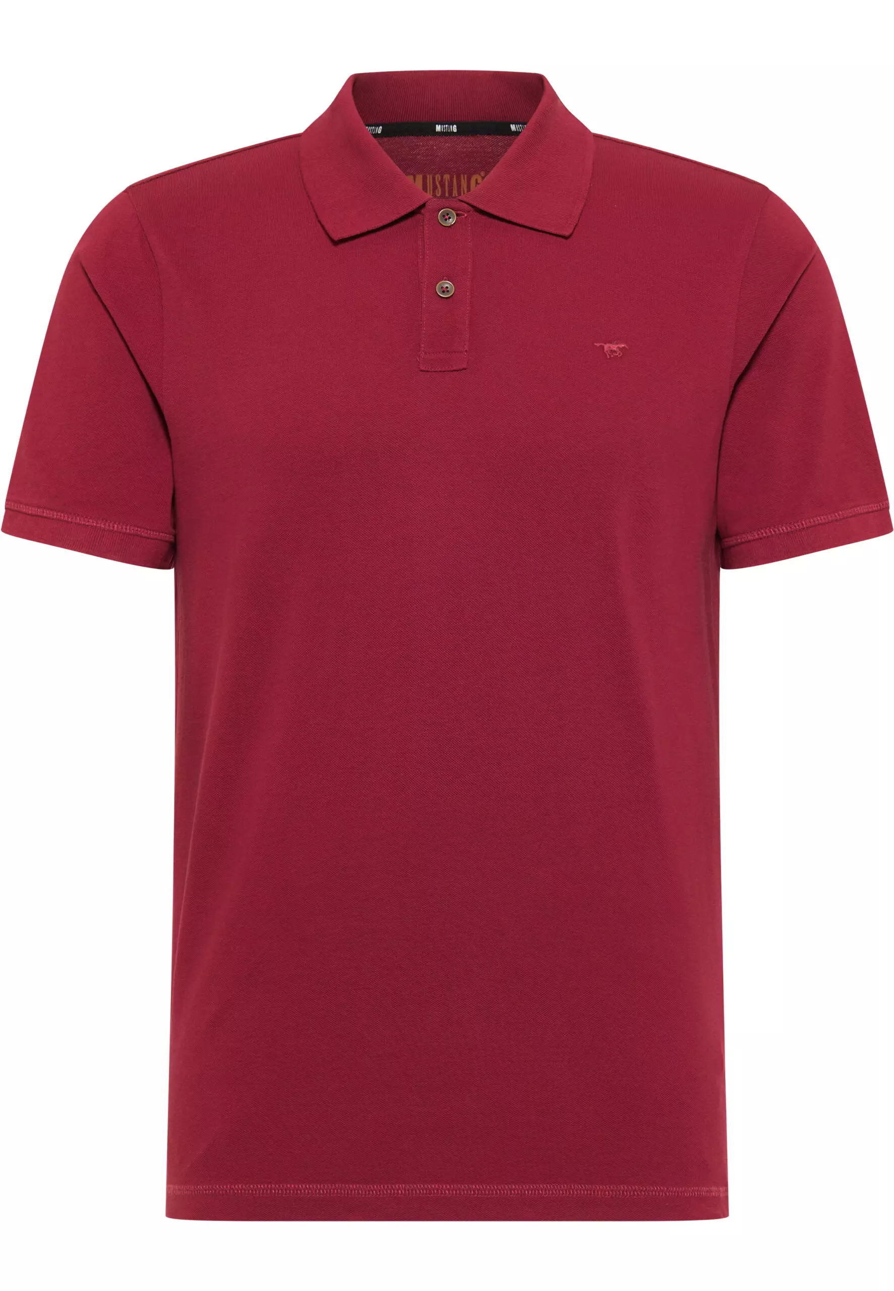 Mustang grote maat poloshirt korte mouw rood