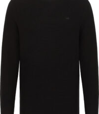 Mustang grote maat ronde hals trui zwart