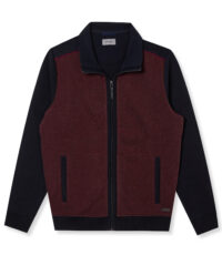 Pierre Cardin grote maat vest bordeauxrood en blauw met zijzakken