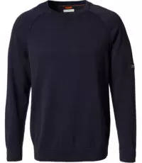 Pioneer grote maat ronde hals trui donkerblauw