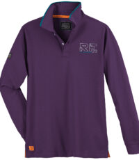 Redfield grote maat poloshirt lange mouw paars RF72