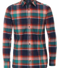 Redmond grote maat overhemd lange mouw gekleurde ruit flanel