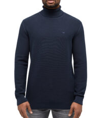 Mustang mouwlengte7 coltrui trui donkerblauw