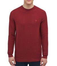 Mustang grote maat ronde hals trui rood