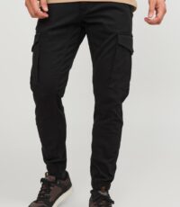 Jack & Jones cargo stretch chino zwart