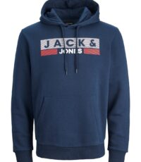 Jack & Jones hoodie sweater donkerblauw Jack & Jones logo