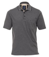 Redmond grote maat poloshirt met borstzakje donkergrijs