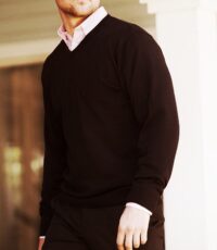 Sailing Comp. grote maat v-hals trui zwart