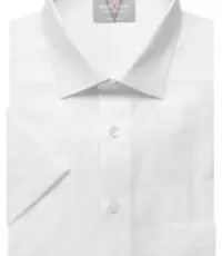 Marvelis grote maat overhemd korte mouw wit ingeweven fantasie design strijkvrij