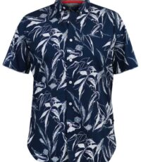 D555 grote maat overhemd donkerblauw Hawaii