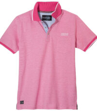 Redfield grote maat poloshirt korte mouw met borstzakje roze