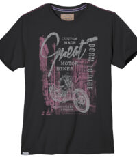 Redfield grote maat t-shirt korte mouw en ronde hals zwart Born To Ride