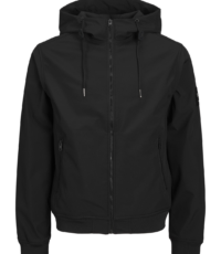 Jack & Jones grote maat hoodie soft shell jack zwart