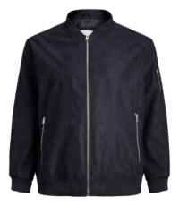 Jack & Jones grote maat suede blouson zwart