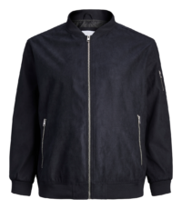 Jack & Jones grote maat suede blouson zwart