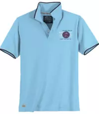 Redfield grote maat poloshirt korte mouw lichtblauw Miami Beach