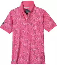 Redfield grote maat poloshirt korte mouw roze bloem design