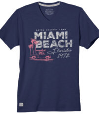 Redfield t-shirt grote maat v-hals donkerblauw Miami Beach