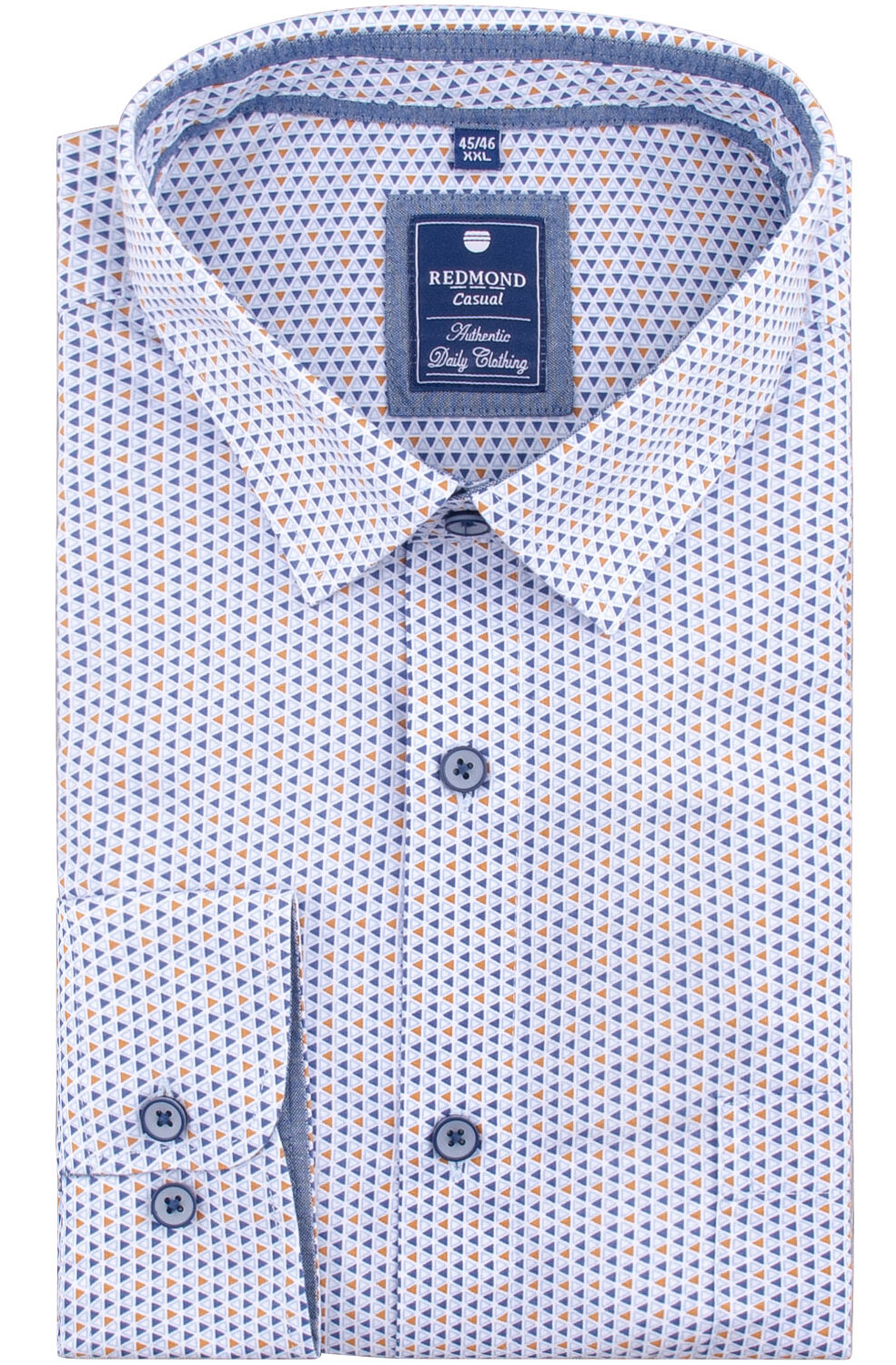 Eterna Overhemd met lange mouwen Slim fit EASY IRON (gemakkelijk te