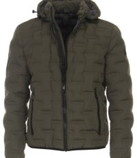 Casa Moda grote maat jack groen met afneembare capuchon