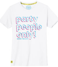 Redfield grote maat t-shirt korte mouw en ronde hals wit Party People Only