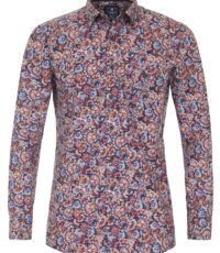 Redmond overhemd lange mouw blauw fantasie design