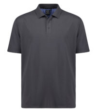 Adamo lengte maat poloshirt korte mouw stretch uni donkergrijs extra lang
