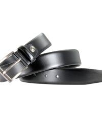 Lindenmann rund lederen extra lange riem 35mm breed zwart