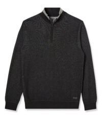 Pierre Cardin collegekraag trui donkergrijs met boord