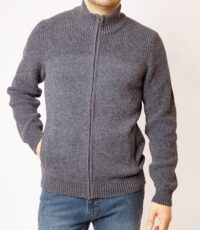 Pierre Cardin grote maat gebreid vest grijs met zijzakken